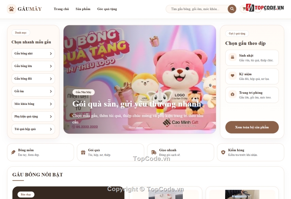 Website php,gấu bông,bán